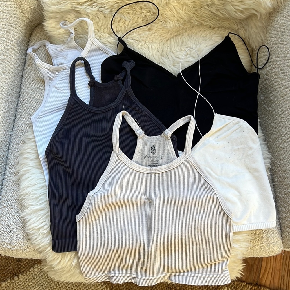 Lot of 5 Free People Tanks